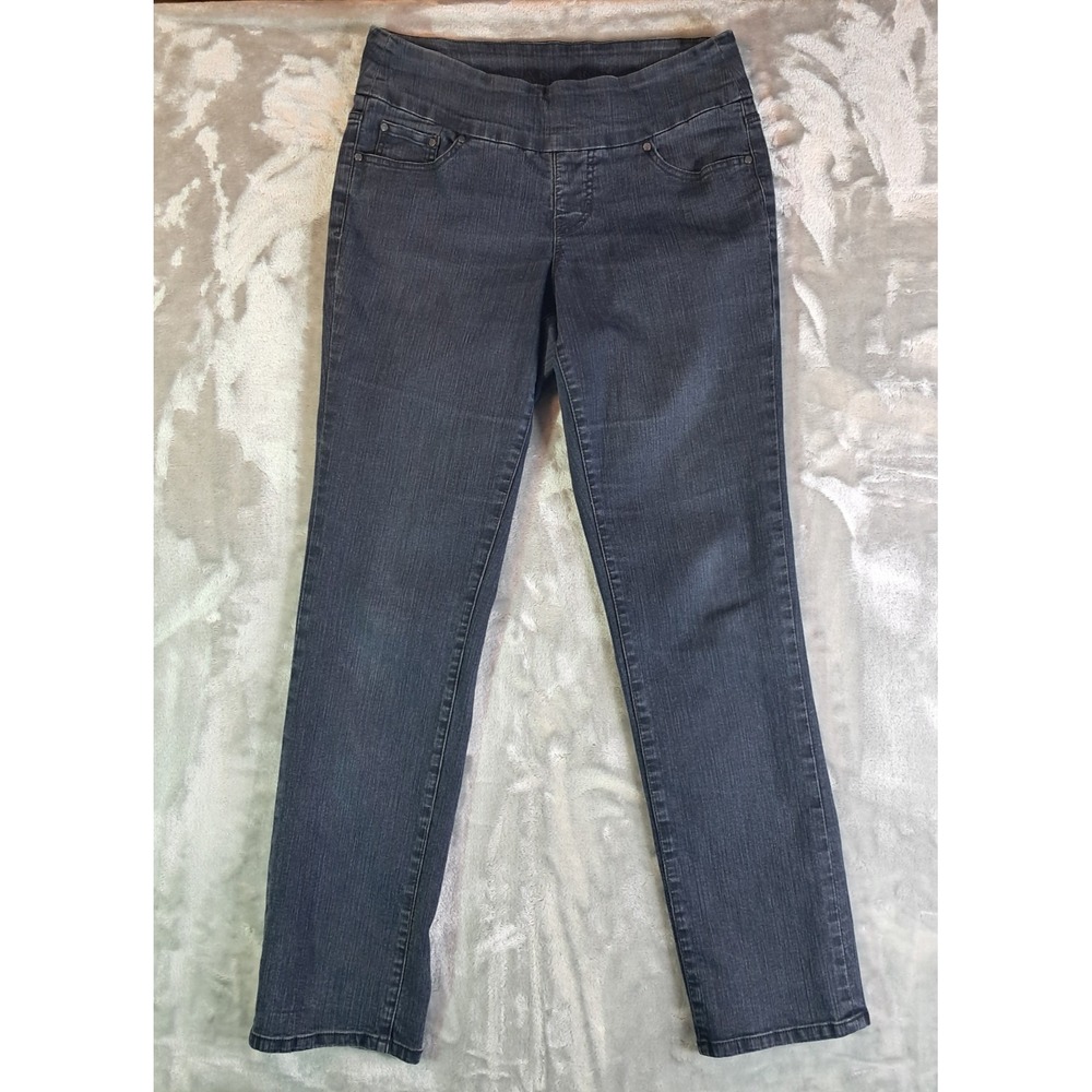 Jag Jeans Women Size 10 High Rise Straight Leg Pull On Dark Wash Indigo J2115190